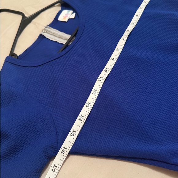 LuLaRoe Vibrant Blue and Red Mini Dress - Picture 7 of 8